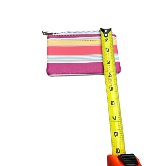 Colorful Striped Women's Card Wallet Key Chain EUC - Picture 6 of 7